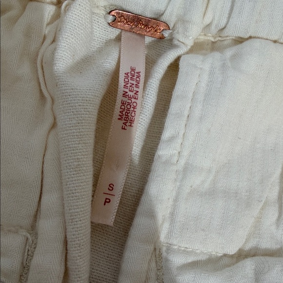 Free People Skyrider Relaxed Fit Pant Size S Cream Color NWOT - Picture 6 of 11